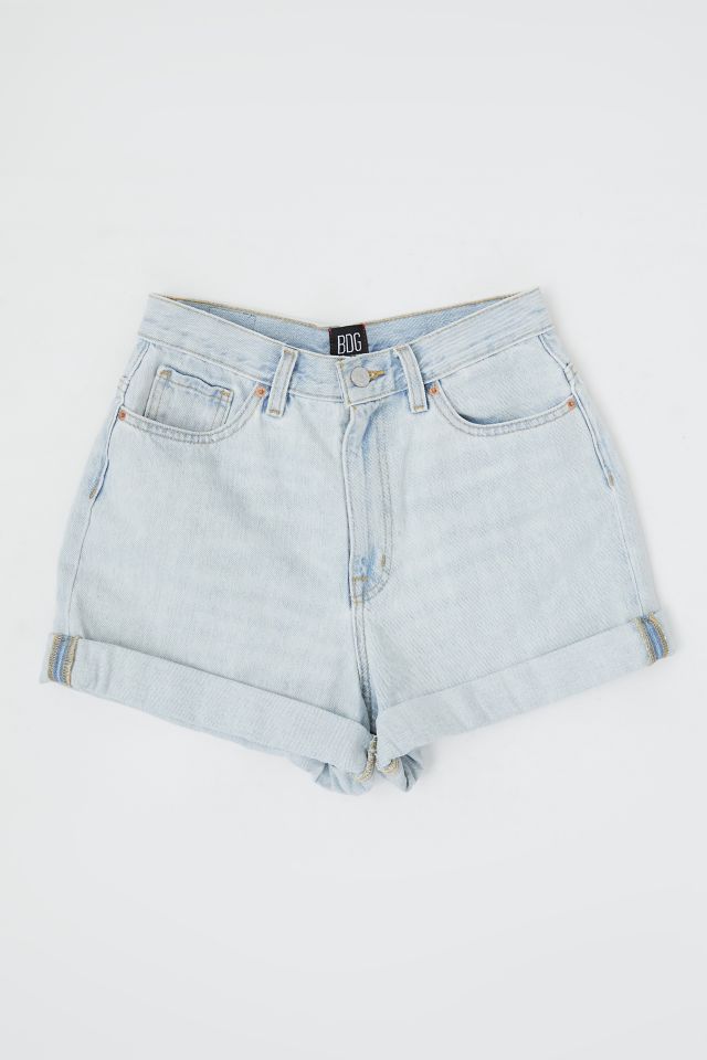 BDG High-Waisted Mom Short – Bleached Light Wash #5