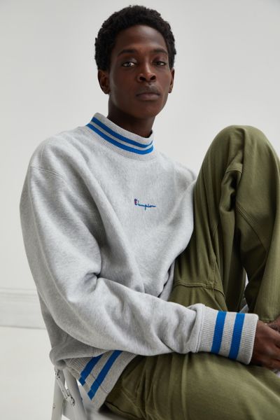 Champion Tipped Mock Neck Sweatshirt