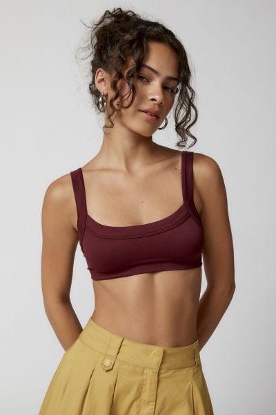 Out From Under Riptide Seamless Ribbed Bralette In Light Orange