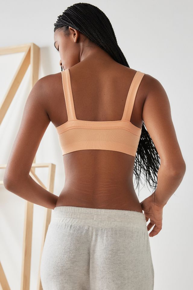 Out From Under Riptide Seamless Ribbed Bralette In Gold