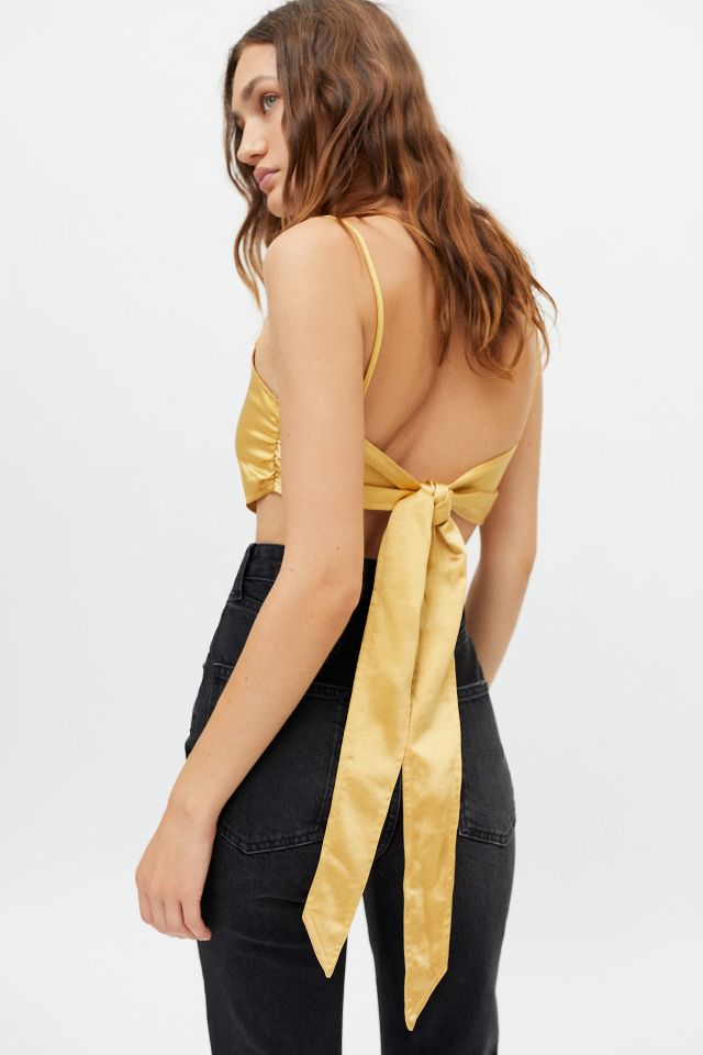 Motel Zashe Satin Tie-Back Top #2
