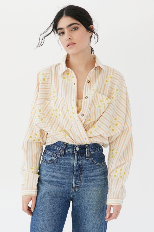 BDG Remi Embroidered Button-Down Shirt | Urban Outfitters