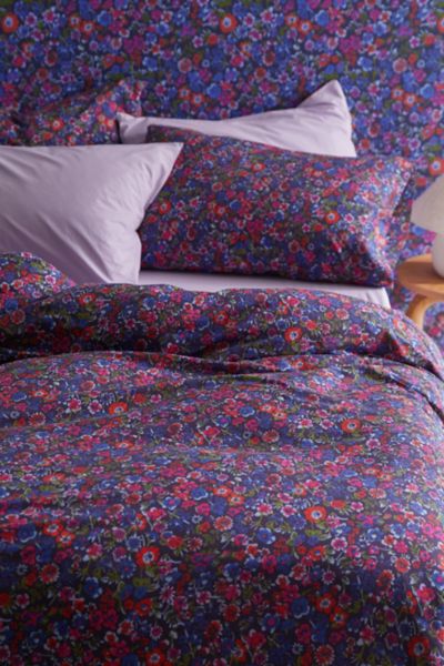 Urban Outfitters Abigail Floral Duvet Set In Blue Multi