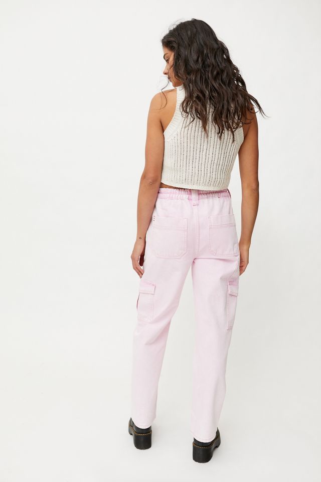 Jean de skate taille haute BDG - rose #3