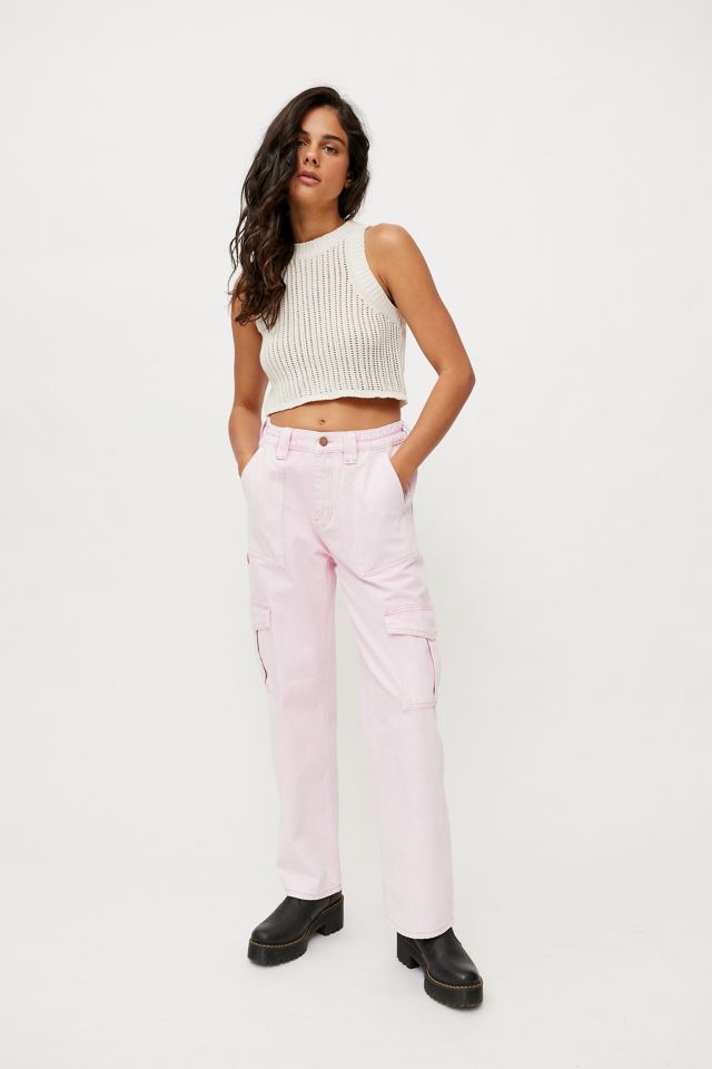 Jean de skate taille haute BDG - rose #4