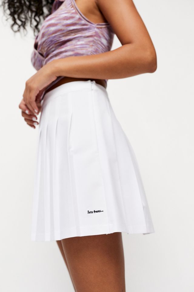 White pleated 2025 skirt urban outfitters