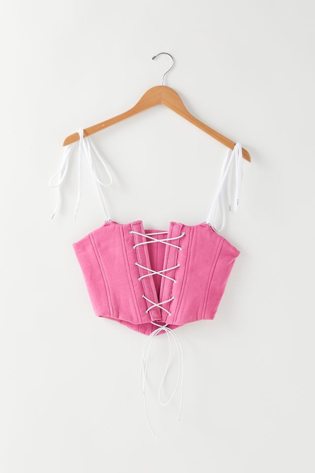 Almost On Time Pink Paneled Corset #1