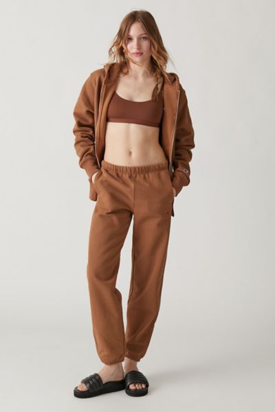 champion sweatpants brown