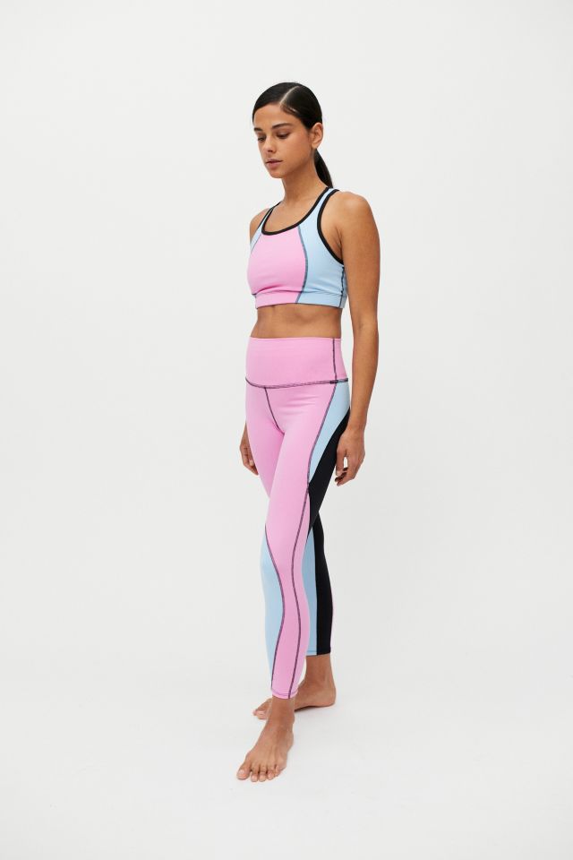 Beach Colorblock Leggings in Electric Beach