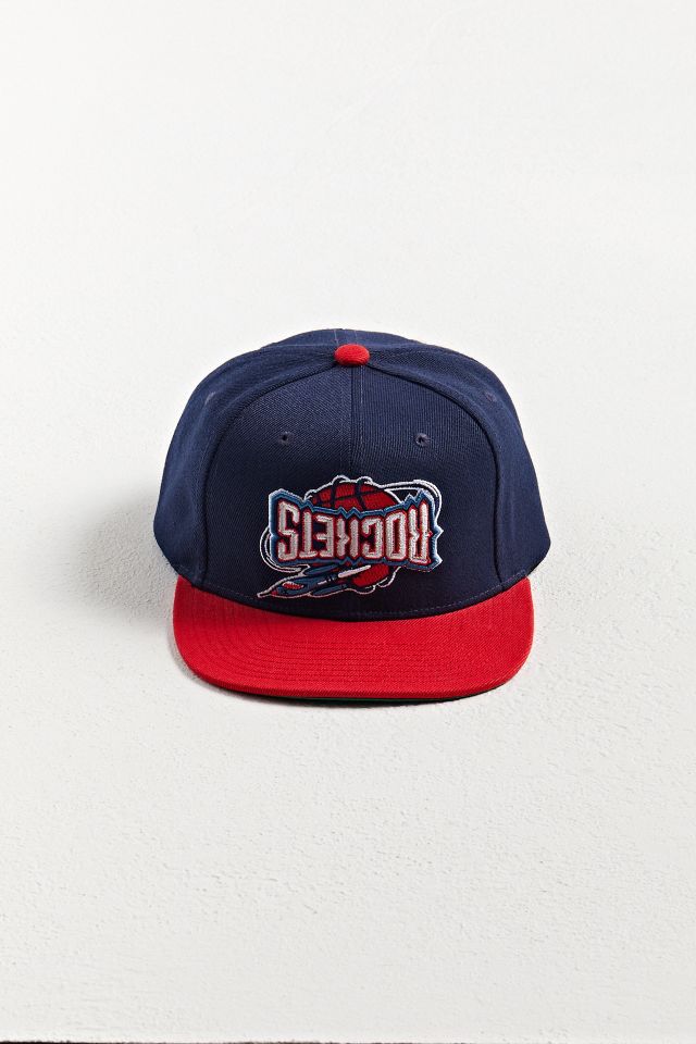 Casquette de baseball avec logo inversé des Rockets de Houston Mitchell & Ness #1