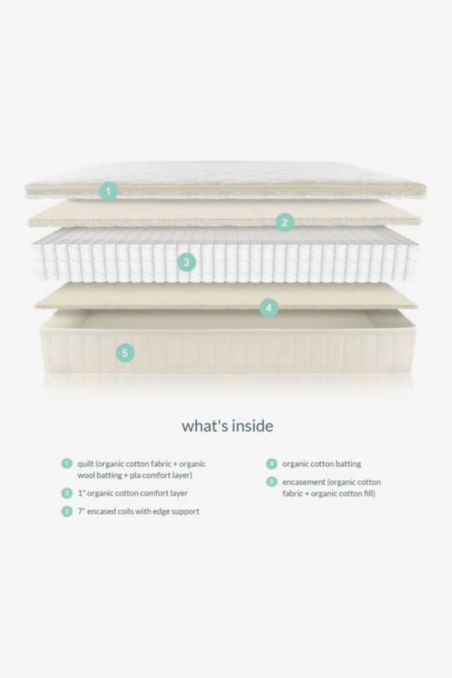 EcoComfort Twin XL Organic Cotton Innerspring Mattress