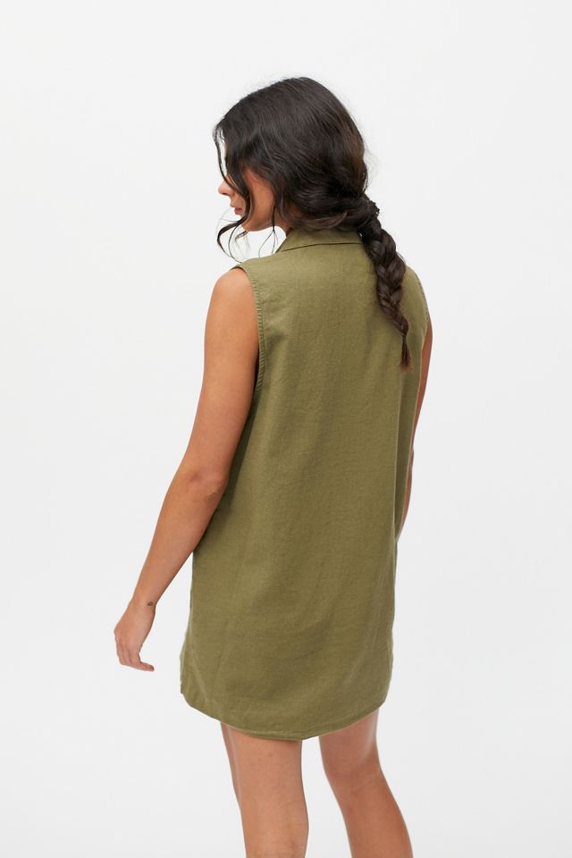 UO Kenzie Linen Sleeveless Blazer Dress | Urban Outfitters Canada