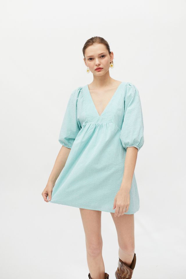 UO Charlotte Puff Sleeve Frock Mini Dress | Urban Outfitters Canada