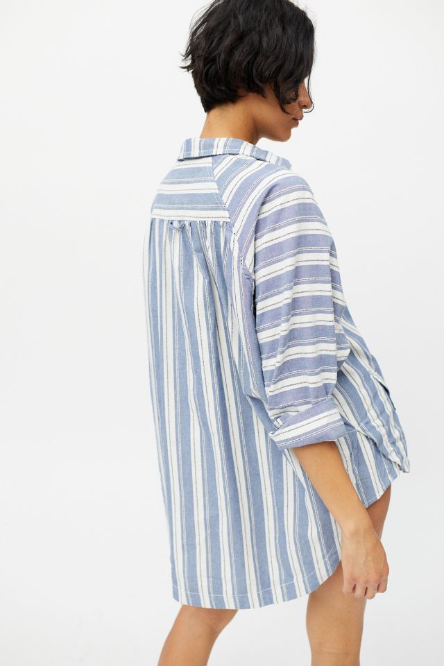 UO Tate Striped Button-Down Shirt & Short Set #3