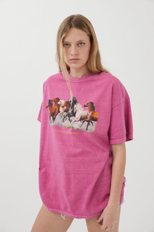 Running Horses T-Shirt Dress #3