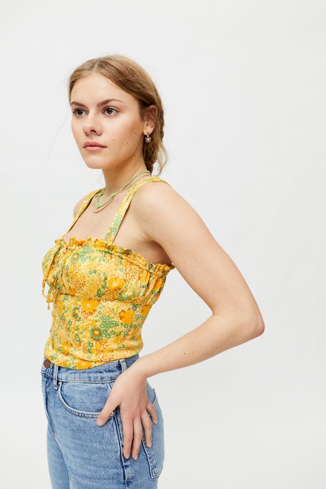 UO Valentina Cropped Bustier Tank Top #3