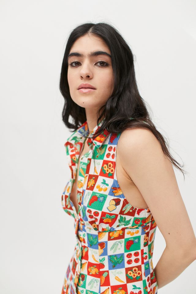 UO Tia Button-Front Mini Dress #1