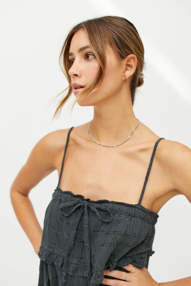 Urban Outfitters Uo Ruffle Me Romper in White