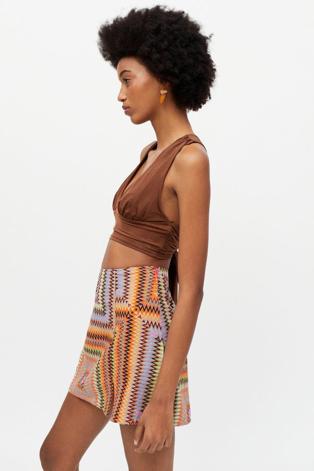 UO Paradise Printed Notched Mini Skirt #3