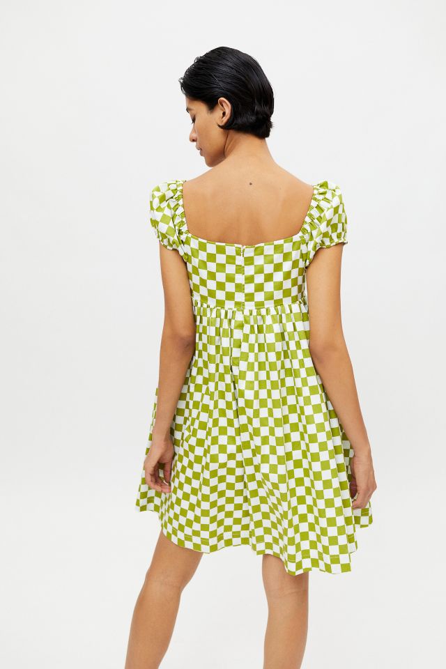 Robe Mini Babydoll à Carreaux En Saison #2