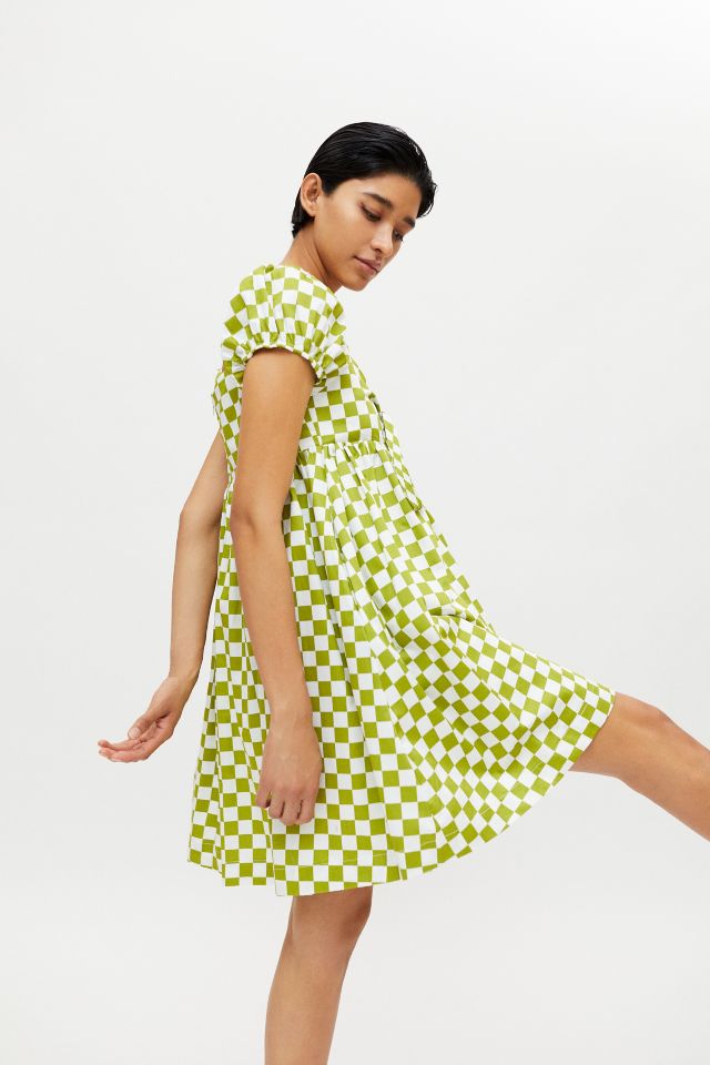 Robe Mini Babydoll à Carreaux En Saison #4