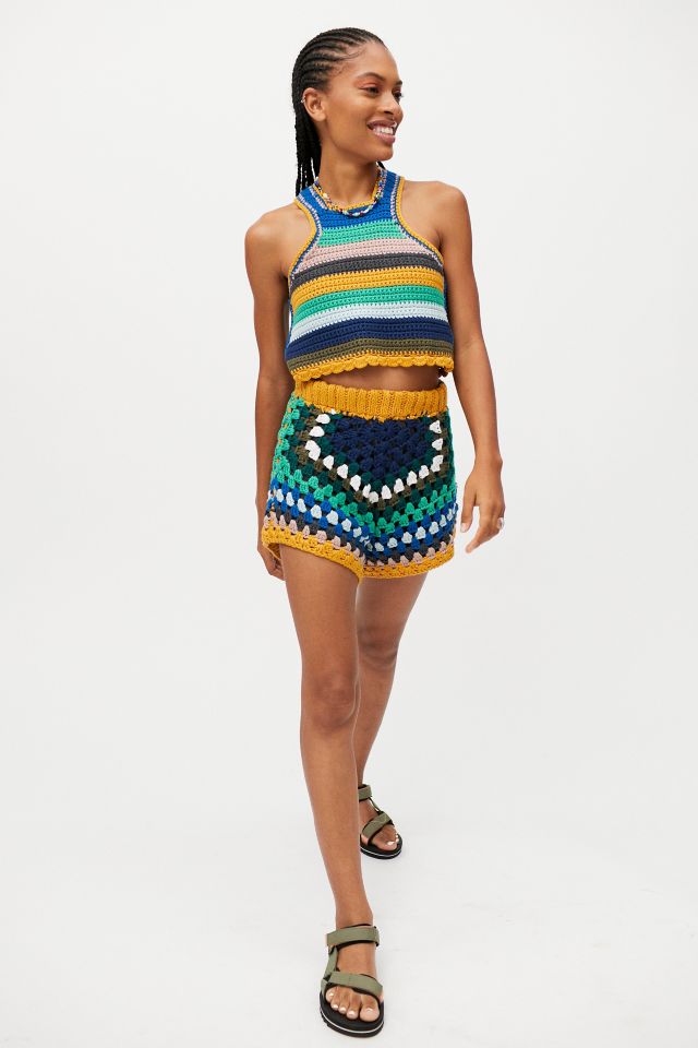 Kimchi Blue Rainbow Crochet Tank Top #4