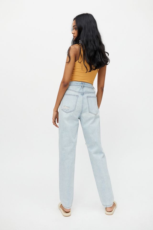 BDG High-Waisted Mom Jean – Ripped Light Wash