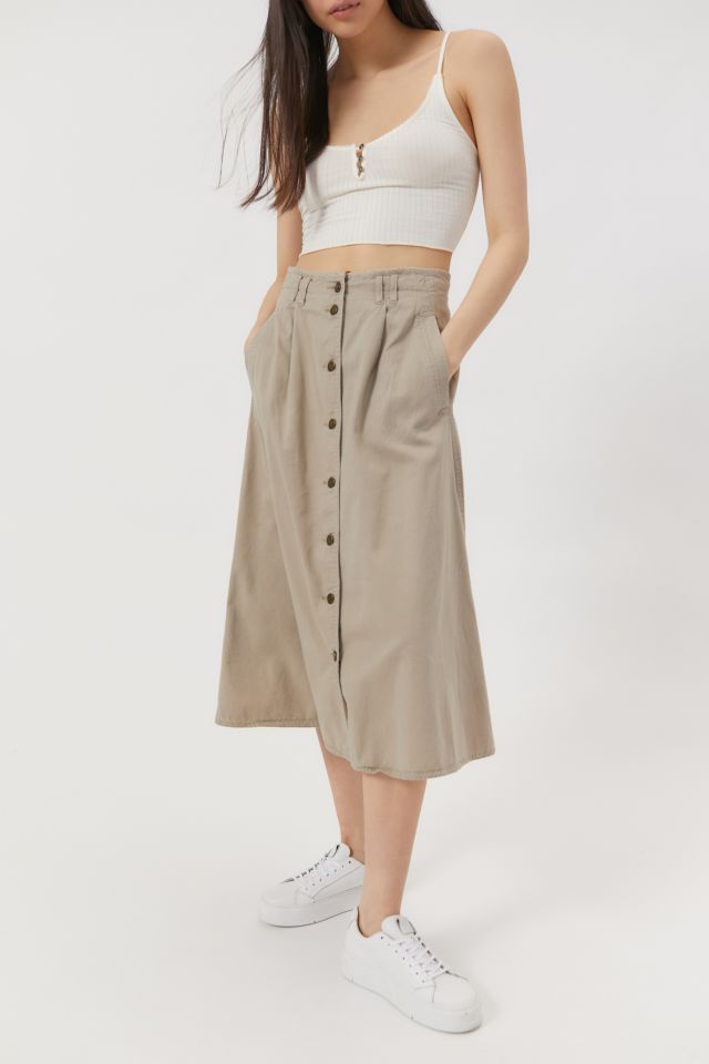 Cotton midi skirt store