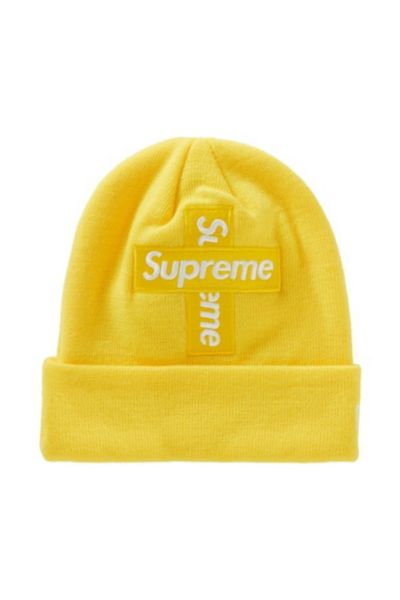 supreme cross box logo beanie black x3-