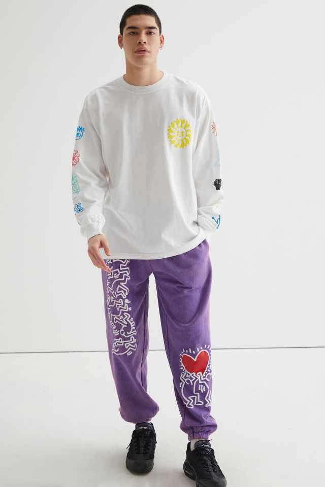 Pantalon de Survêtement Keith Haring Tenant un Cœur #1