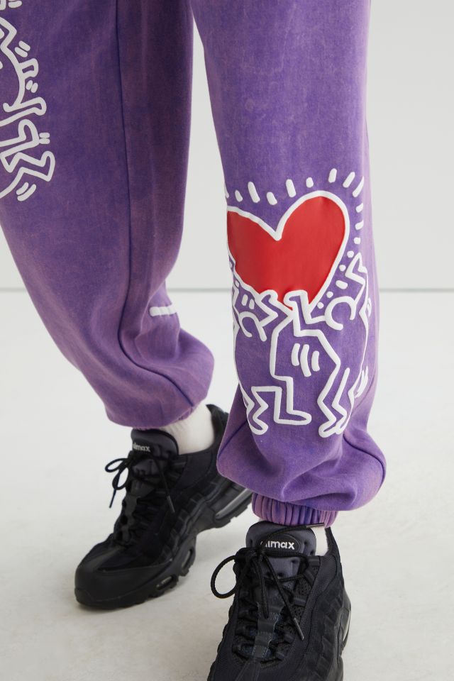 Pantalon de Survêtement Keith Haring Tenant un Cœur #4