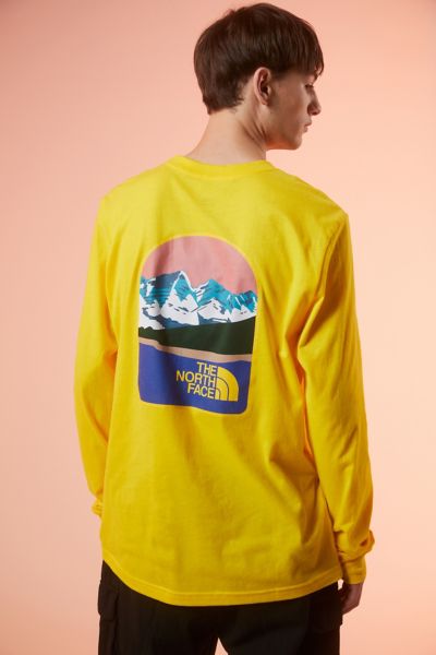 north face yellow long sleeve