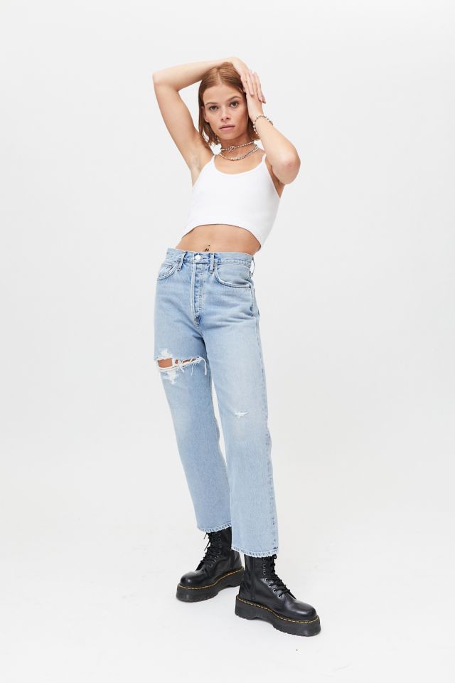 AGOLDE 90s Pinch High Waisted Cropped Jean Echo