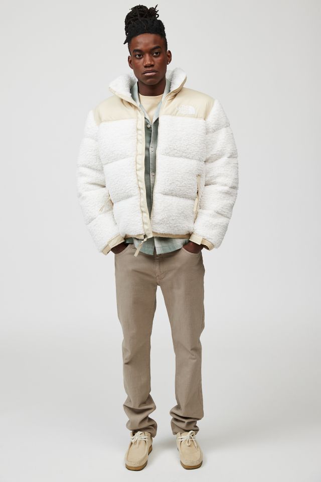 The North Face Nuptse Sherpa jacket in beige