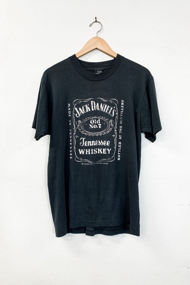 Jack Daniels Lounge ￼T Shirt Vintage 1970s Single Stitch Black Large Rare  Tag