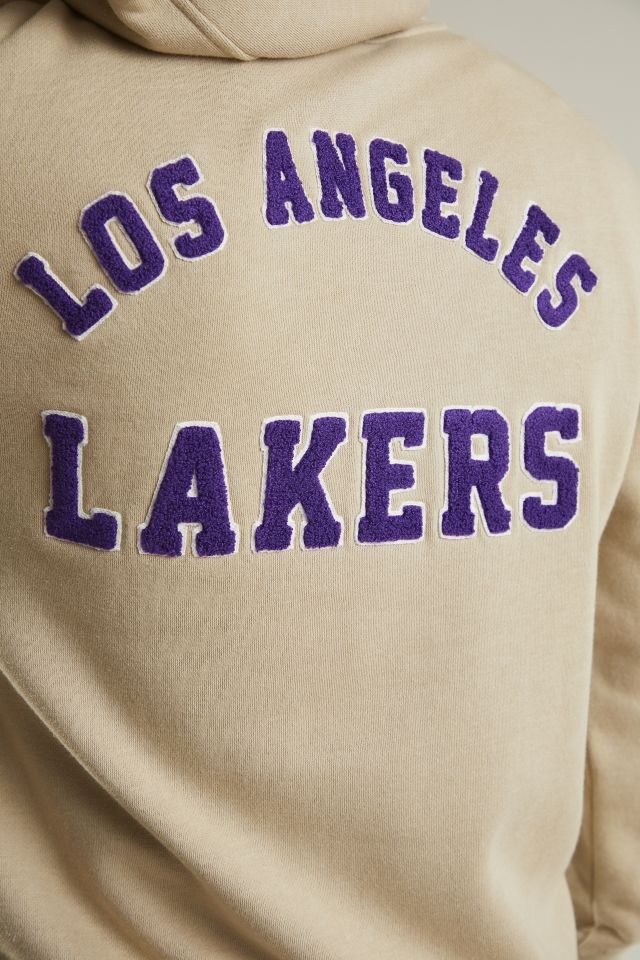 Urban Outfitters Los Angeles Lakers Chenille Vintage Lettering Hoodie  Sweatshirt for Men