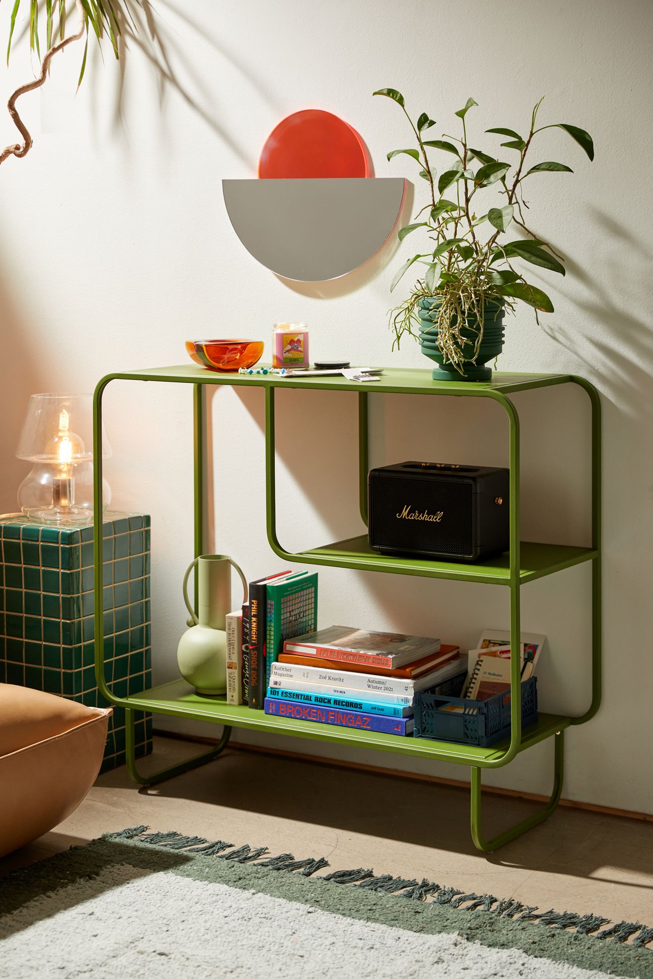Alana Storage Console - Green, ONE SIZE