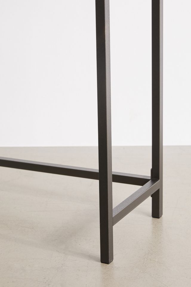 Sindoori Mango & Black Metal Industrial Console Table with Storage