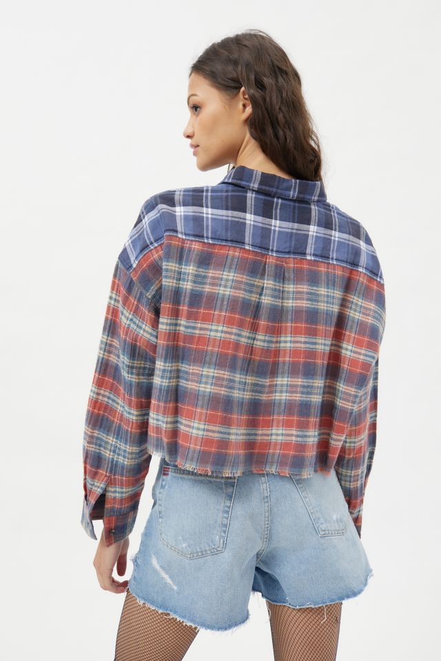 UO Brendan Spliced Plaid Button-Down Shirt #2