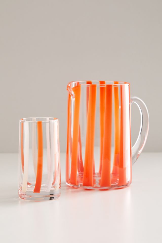 Nadia Striped Glass Pitcher #2