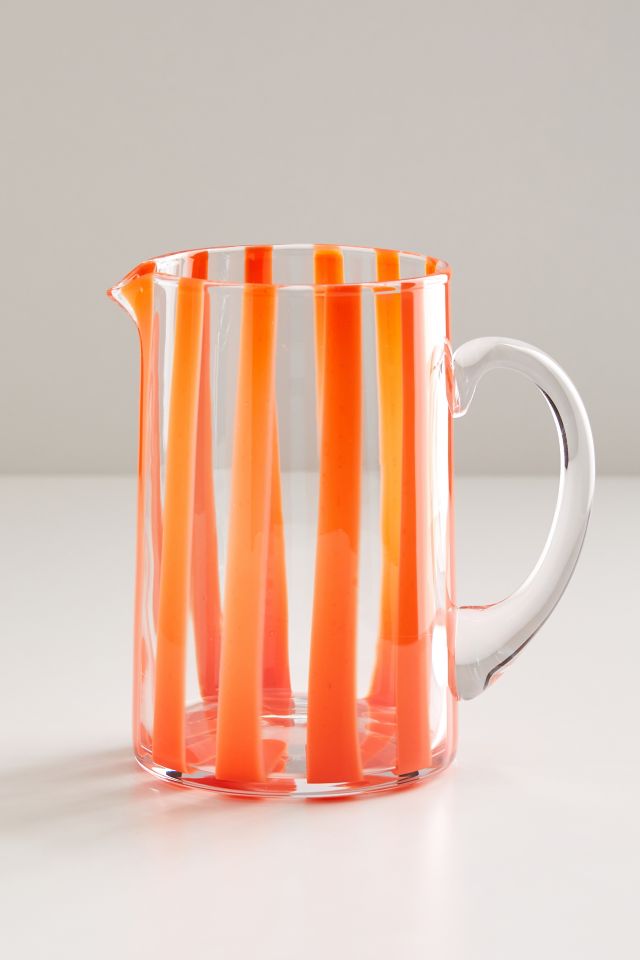 Nadia Striped Glass Pitcher #3