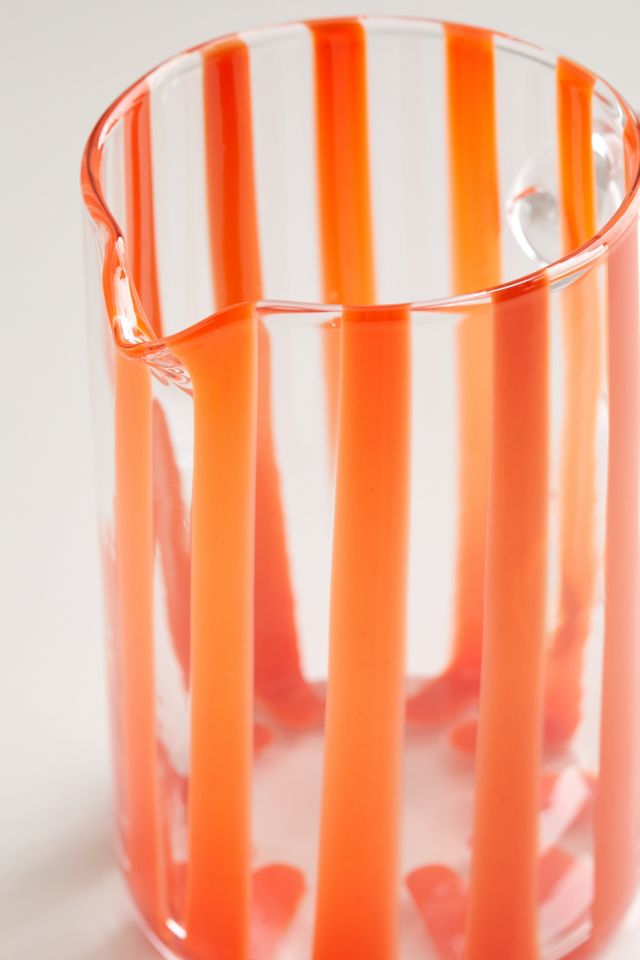 Nadia Striped Glass Pitcher #4