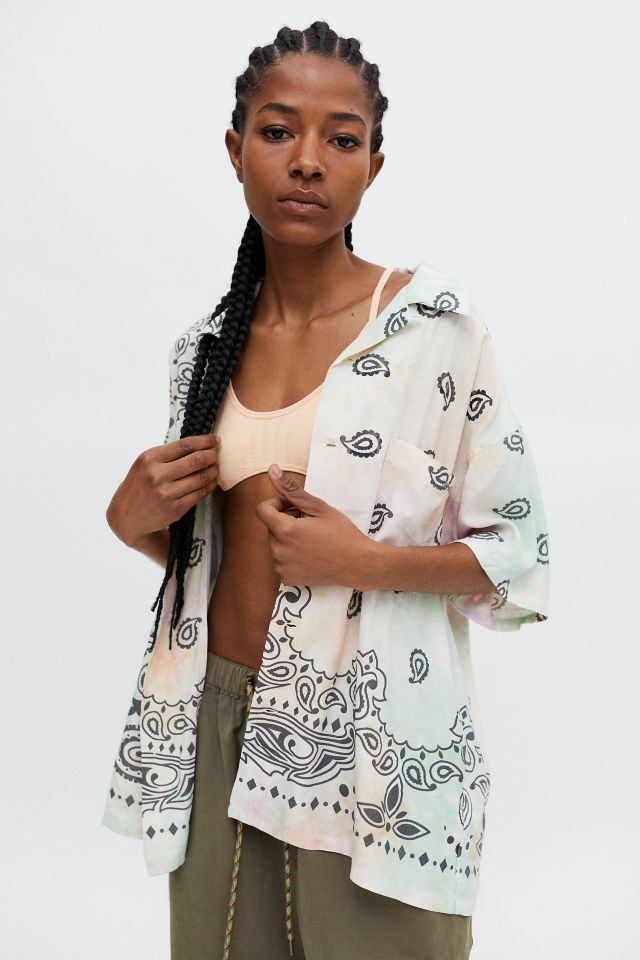X-girl Bandana Button-Down Shirt #1