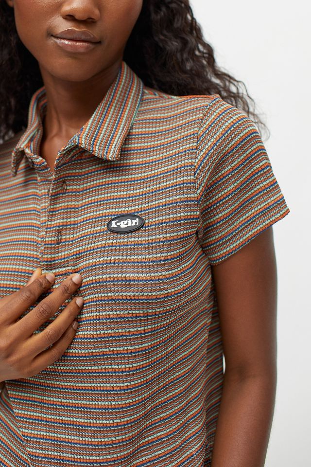 X-girl Striped Baby Polo Shirt | Urban Outfitters Canada