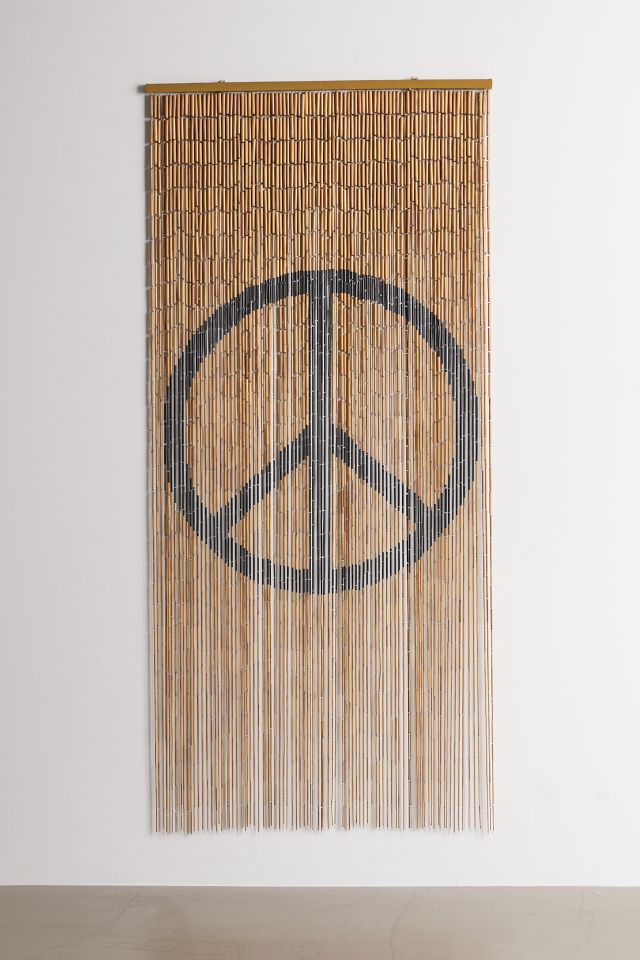 Peace Sign Bamboo Beaded Curtain #1