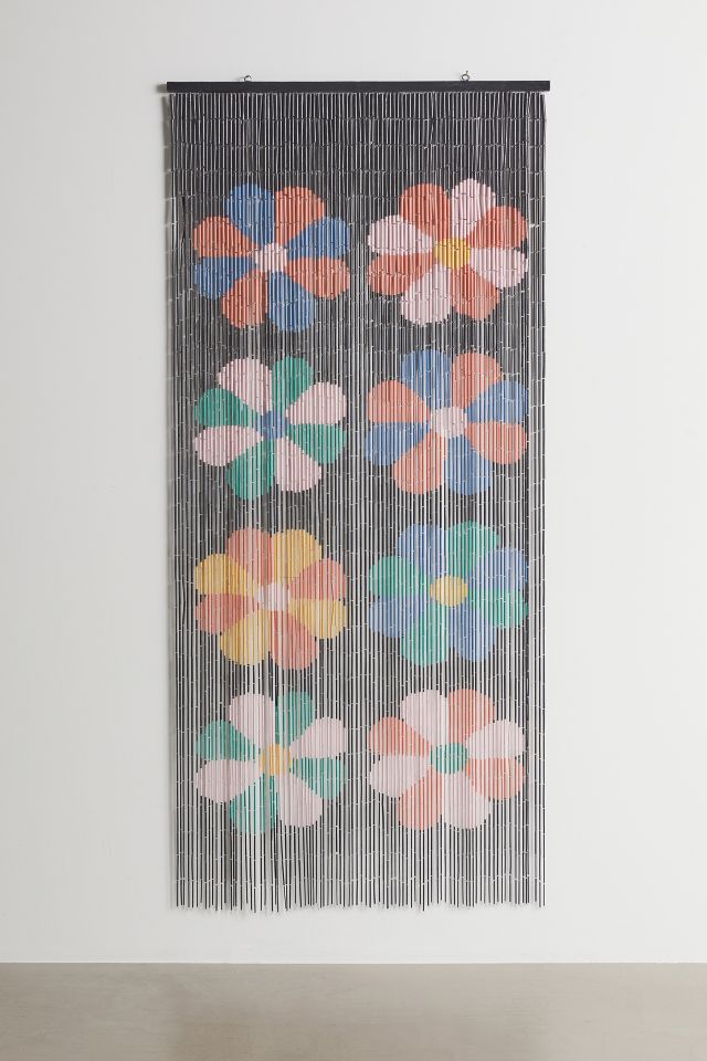 Maryel Flower Bamboo Beaded Curtain | Urban Outfitters