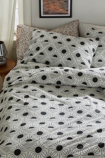 Urban Outfitters Geo Sun Duvet Set