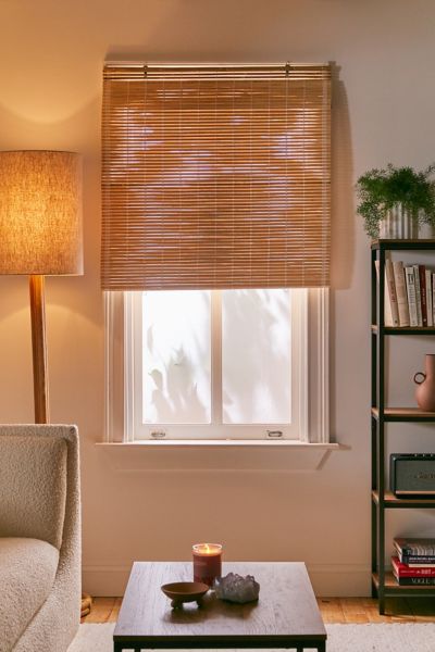 Burnt Bamboo Cordless Window Shade
