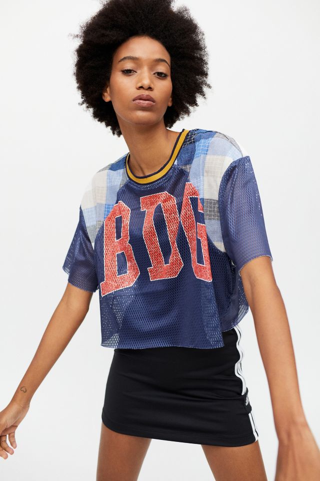 BDG Patchwork Mesh Cropped Tee | Urban Outfitters