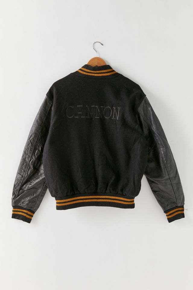 Blouson collégien vintage noir #1